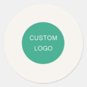 Ivory business company logo ronde sticker (Voorkant)