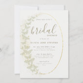 Ivory Butterflies Boho Gold Lijst Vrijgezellenfees Kaart (Voorkant)