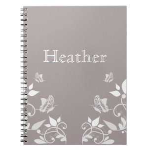 Ivory Butterfly Floral Notitieboek
