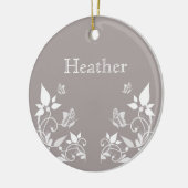 Ivory Butterfly Floral Ornament (Links)