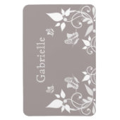 Ivory Butterfly Floral Premium Magnet Magneet (Verticaal)