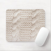 Ivory Cable Knit Pattern Muismat (Met muis)