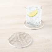 Ivory Cable Knit Pattern Zandsteen Onderzetter (Zijkant)