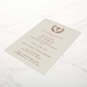 Ivory Caduceus + Laurel Medical School Afstuderen Folie Uitnodiging (Gedraaid)