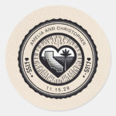 Ivory California paspoort Ronde Sticker (Voorkant)