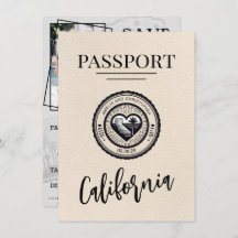 Ivory California Passport Bewaar de datum