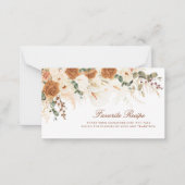 Ivory Calla Lilies Favorite Recipe Bridal Ticket Notitiekaartje (Voorkant)