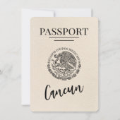 Ivory Cancun Passport Bewaar de datum Save The Date (Achterkant)