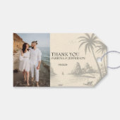 Ivory Cancun trouwfoto Cadeaulabel (Voorkant (Horizontaal))