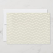 Ivory Chevron Wedding Invitations Kaart (Achterkant)