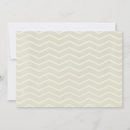 Ivory Chevron Wedding Invitations Kaart (Achterkant)