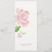 Ivory | Chic Bloem Bruiloft Tafel Nummerkaart Menu (Achterkant)