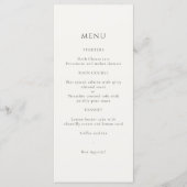 Ivory | Chic Bloem Bruiloft Tafel Nummerkaart Menu (Voorkant)