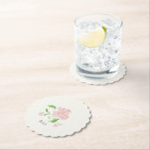 Ivory | Chic Blush Florale Trouw  Kartonnen Onderzetters (Insitu)