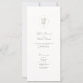 Ivory | Chic Botanische Script Trouwset van Waaier (Voorkant)
