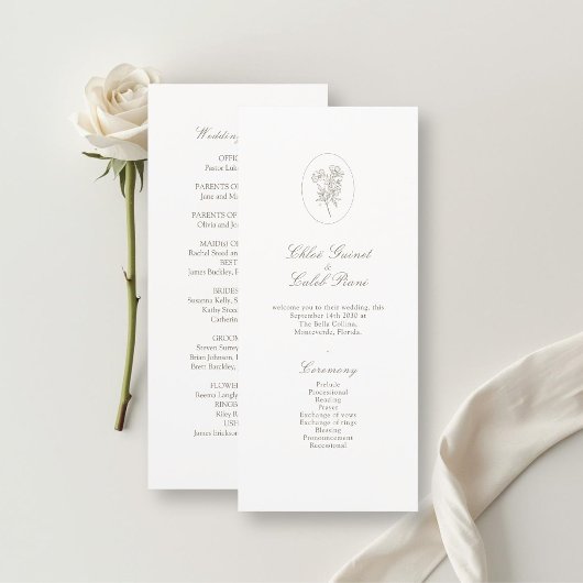Ivory | Chic Botanische Script Trouwset van Waaier