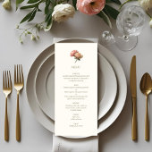 Ivory | Chic Floral Rose Wedding  Menu