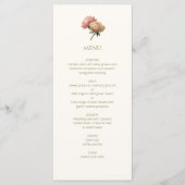 Ivory | Chic Floral Rose Wedding  Menu (Voorkant)