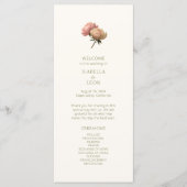 Ivory | Chic Floral Rose Wedding Program Menu (Voorkant)