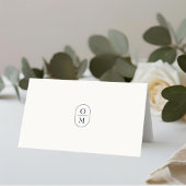 Ivory | Chic Monogram Bruiloft  Plaatskaartje