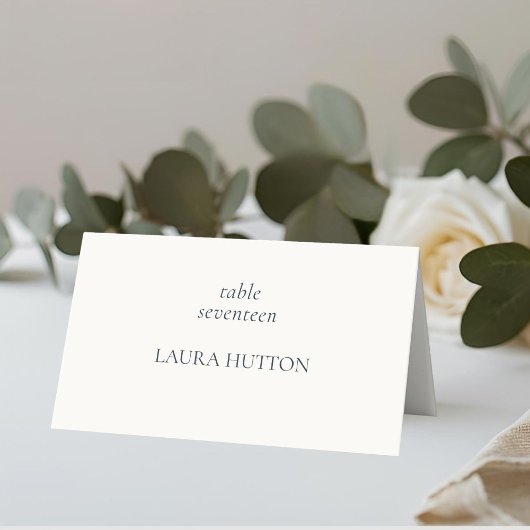 Ivory | Chic Monogram Bruiloft  Plaatskaartje