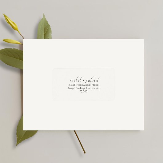Ivory | Chic Simple Clean Wedding Address Etiket