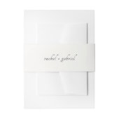 Ivory | Chic Simple Script Wedding  Uitnodigingen Wikkel (Voorkant Voorbeeld)