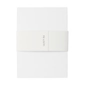 Ivory | Chic Simple Script Wedding  Uitnodigingen Wikkel (Achterkant Voorbeeld)
