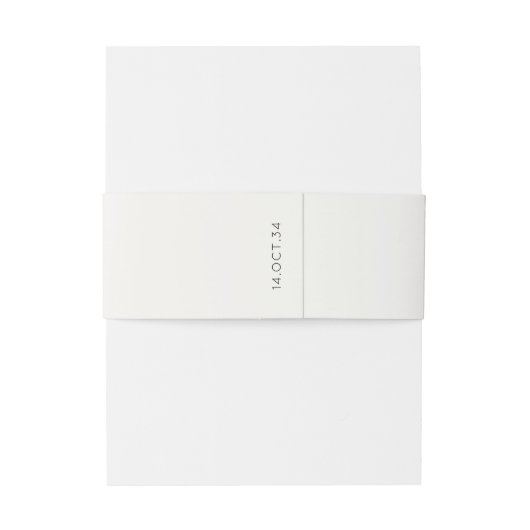 Ivory | Chic Simple Script Wedding  Uitnodigingen Wikkel (Achterkant Voorbeeld)