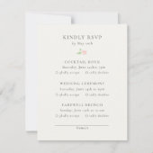 Ivory | Chic Trouw RSVP-reactiekaart RSVP Kaartje (Voorkant)