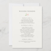 Ivory | Chic Trouwweekend Itinerary Tijdslijn Kaart (Voorkant)
