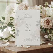 Ivory | Chic Watercolor Bloem Bruiloftsprogramma Programma