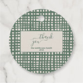 Ivory Christmas Sage elegant Bedankjes Labels (Achterkant)