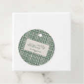 Ivory Christmas Sage elegant Bedankjes Labels (In situ)