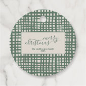 Ivory Christmas Sage elegant Bedankjes Labels (Voorkant)