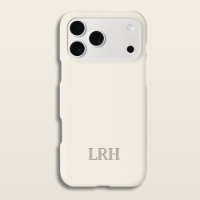 Ivory Classic Minimalistisch Initiaal Monogram
