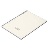 Ivory Classic Minimalistisch Initiaal Monogram Notitieboek (Linkerzijde)