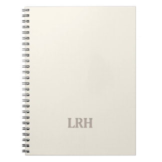 Ivory Classic Minimalistisch Initiaal Monogram Notitieboek