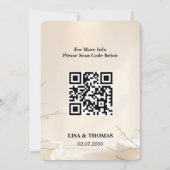Ivory Cloud Dancer Luxe Wedding Save The Date (Achterkant)