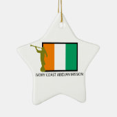 IVORY COAST ABIDJAN MISSIE LDS CTR KERAMISCH ORNAMENT (Rechts)