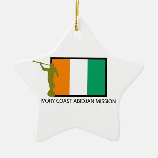 IVORY COAST ABIDJAN MISSIE LDS CTR KERAMISCH ORNAMENT (Voorkant)