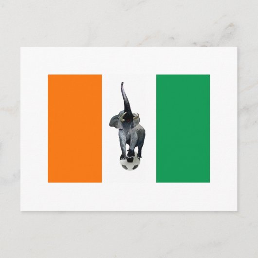 Ivory Coast Cote D'Ivore Soccer Flag Briefkaart (Voorkant)