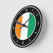 Ivory Coast Flag Elegant Ronde Klok (Hoek)