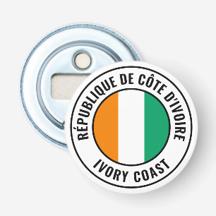 Ivory Coast Flag: geweldige patriottische bottenop Button Flesopener