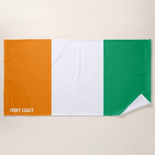 Ivory Coast Flag Splendid Patriotic Strandlaken (Voorkant)