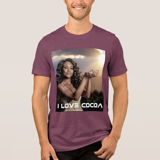 IVORY COAST - I LOVE COCOA Tri-Blend SHIRT (Voorkant)