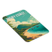 Ivory Coast Illustration Travel Art Vintage Magneet (Rechterzijde)