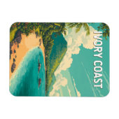 Ivory Coast Illustration Travel Art Vintage Magneet (Horizontaal)