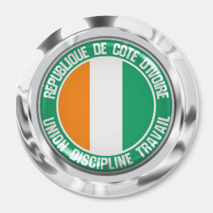 Ivory Coast Round Emblem Magneet