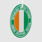 Ivory Coast Round Emblem Ornament (voorkant)